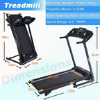 Ksports Multi-Functional Electric Treadmill Home Gym Cardio Strength Training Workout Set w/ Ab Mat, Sit-Up Strap, & Adjustable Incline