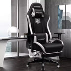 Chaise de bureau inclinable GTRACING en tissu, avec repose-pieds et hauteur réglables