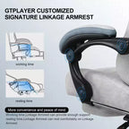 GTPLAYER Gaming Chair Fabric Office Chair with Linkage Armrests Ergonomic Computer Chair