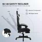 GTPLAYER Gaming Chair Fabric Office Chair with Linkage Armrests Ergonomic Computer Chair