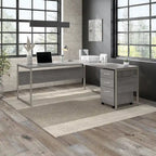 Hybrid 72W L Shaped Table Desk with Drawers by Bush Business Furniture