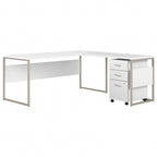 Hybrid 72W L Shaped Table Desk with Drawers by Bush Business Furniture