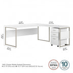 Hybrid 72W L Shaped Table Desk with Drawers by Bush Business Furniture