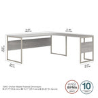 Hybrid 72W L Shaped Table Desk with Drawers by Bush Business Furniture