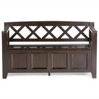 48 Inch Solid Wood Entryway Storage Bench - Seats 2