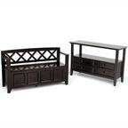 48 Inch Solid Wood Entryway Storage Bench - Seats 2