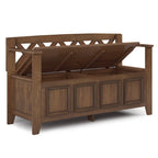 48 Inch Solid Wood Entryway Storage Bench - Seats 2