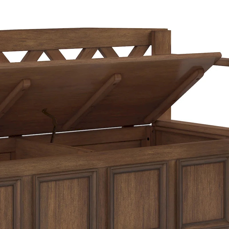48 Inch Solid Wood Entryway Storage Bench - Seats 2