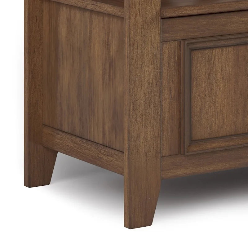 48 Inch Solid Wood Entryway Storage Bench - Seats 2