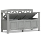 48 Inch Solid Wood Entryway Storage Bench - Seats 2