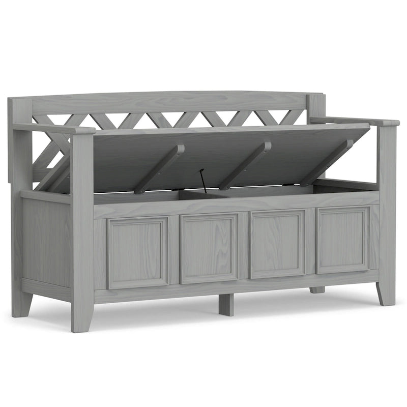 48 Inch Solid Wood Entryway Storage Bench - Seats 2