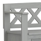 48 Inch Solid Wood Entryway Storage Bench - Seats 2