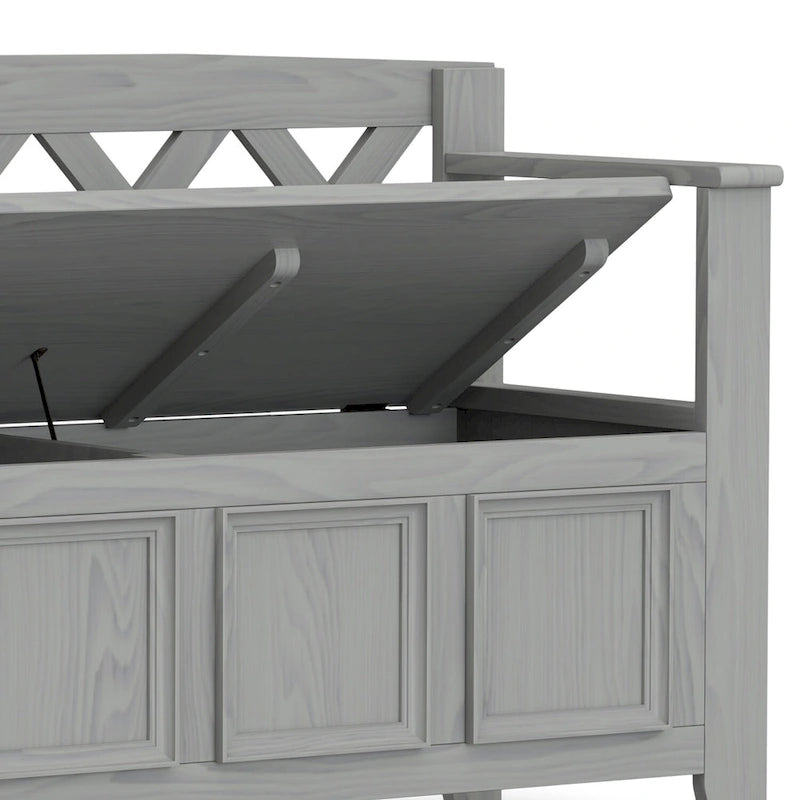 48 Inch Solid Wood Entryway Storage Bench - Seats 2