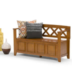 48 Inch Solid Wood Entryway Storage Bench - Seats 2