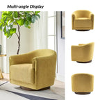 Jeffrey Transitional Comfortable Upholstered Swivel Chair Set of 2 by HULALA HOME