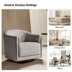 Jeffrey Transitional Comfortable Upholstered Swivel Chair Set of 2 by HULALA HOME