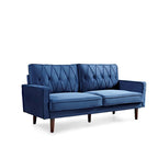 Feemster 69.3 Wide Velvet Tufted Cushion Back Sofa