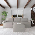 Flex 99 Upholstered Modular Sofa with Bumper Ottoman - 101 x 35 x 37