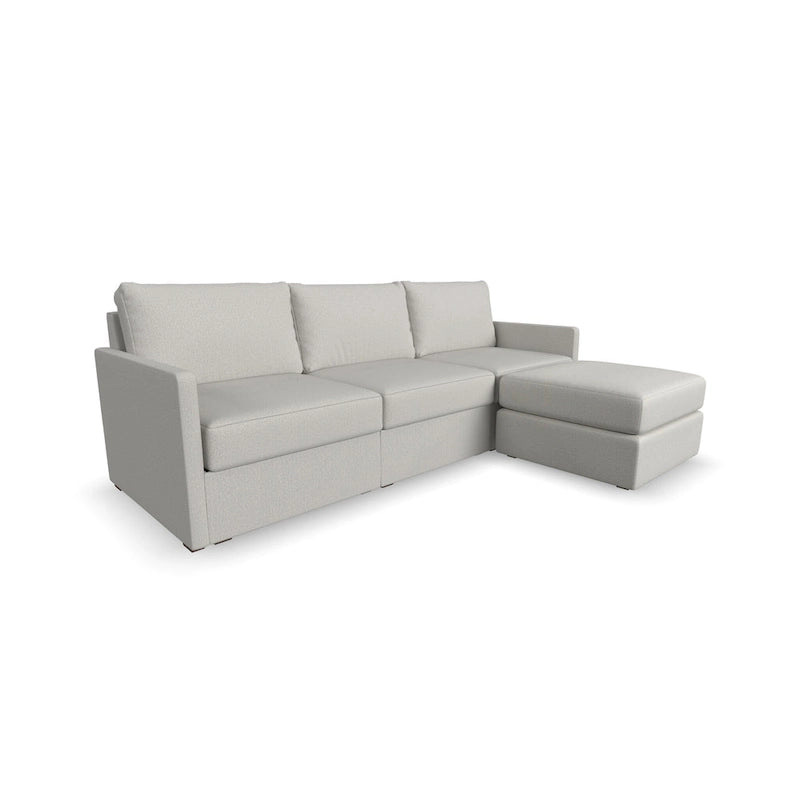 Canapé modulaire rembourré Flex 99 avec pouf d'angle – 101 x 35 x 37