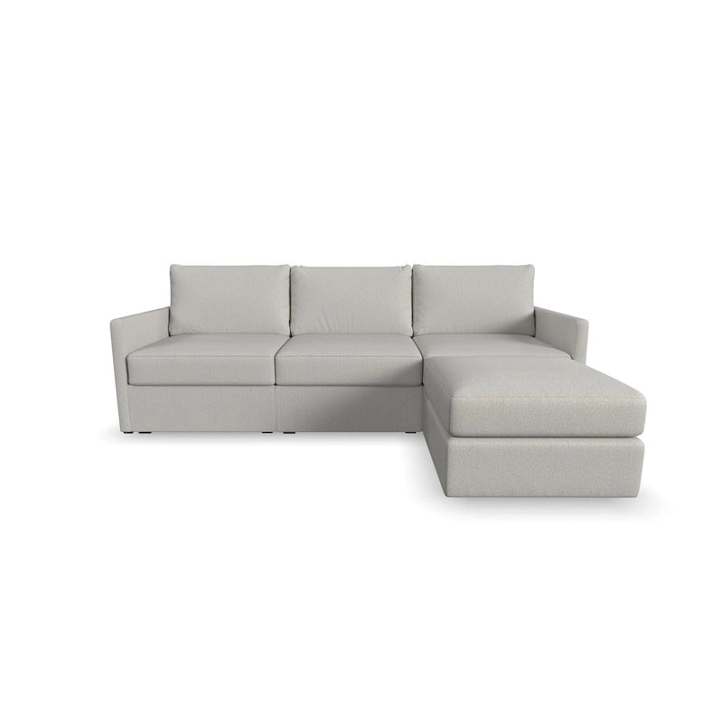 Canapé modulaire rembourré Flex 99 avec pouf d'angle – 101 x 35 x 37