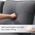 Upholstered Sofa with Console, 2 Cupholders and 2 USB Ports Wired or Wirelessly Charged