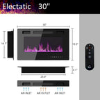 Meuble TV avec option cheminée :2 modes de flamme1500W 68,9W