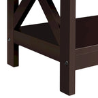 Yaheetech Table Console en Bois à 3 Niveaux avec Prise Électrique, Table d'Appoint de Canapé