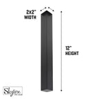 PIPE DECOR Matte Black Steel Modern Living Room Table Legs Set of 4