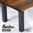 PIPE DECOR Matte Black Steel Modern Living Room Table Legs Set of 4