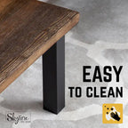 PIPE DECOR Matte Black Steel Modern Living Room Table Legs Set of 4