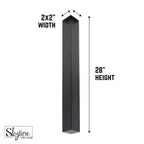 PIPE DECOR Matte Black Steel Modern Living Room Table Legs Set of 4