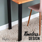 PIPE DECOR Matte Black Steel Modern Living Room Table Legs Set of 4
