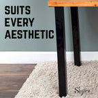 PIPE DECOR Matte Black Steel Modern Living Room Table Legs Set of 4