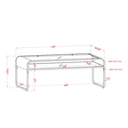 Watler Contemporary 48-inch Glass Top 1-Shelf Coffee Table by Furniture of America