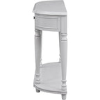 Retro Circular Curved Design Console Table with Open Style Shelf