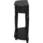 Retro Circular Curved Design Console Table with Open Style Shelf