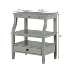 Table basse de rangement à 3 niveaux rectangulaire avec tiroir Table de nuit avec plateau coulissant Table d'appoint pour salon
