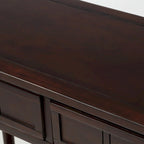Console Table with 2 Drawers and Bottom Shelf - Solid Pine Wood