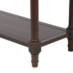 Console Table with 2 Drawers and Bottom Shelf - Solid Pine Wood