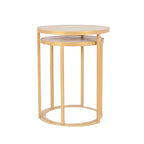 Natural Wood And Iron Nesting Accent Tables (Set of 2) by East at Main