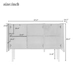 Entryway Sideboard Table Side Table Cabinet with Gold Metal Legs - 47.2L x 16.5W x 36.6H