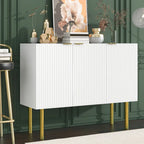 Entryway Sideboard Table Side Table Cabinet with Gold Metal Legs - 47.2L x 16.5W x 36.6H