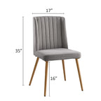 Morden Fort Modern 5-piece Dining Table Set with Classic Round Dining Table Velvet Dining Chair