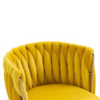 SEYNAR Modern Glam Velvet Dining Side Chair Set of 2 with Gold Metal Frame