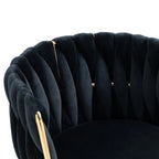 SEYNAR Modern Glam Velvet Dining Side Chair Set of 2 with Gold Metal Frame