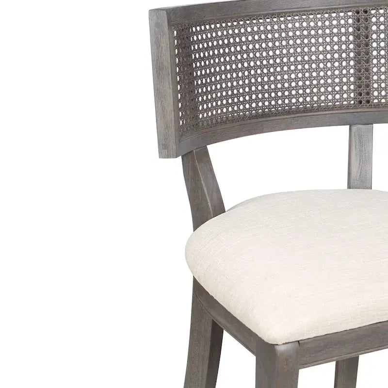 Counter Height Chair with Woven Cane Back - Rubberwood - Beige Seat