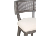 Counter Height Chair with Woven Cane Back - Rubberwood - Beige Seat