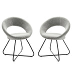 Lot de 2 chaises de salle à manger Nouvelle en tissu rembourré