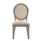 Chaises de salle à manger rondes en lin et bois Deana (lot de 2) par iNSPIRE Q Artisan