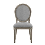 Chaises de salle à manger rondes en lin et bois Deana (lot de 2) par iNSPIRE Q Artisan